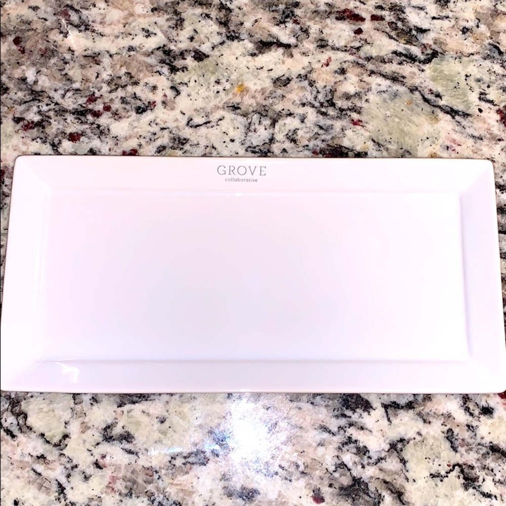 GROVE Collaborative White Stoneware Tray